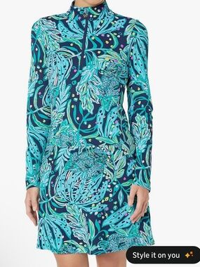 Lilly Pulitzer Talley Faux LowTide Catty Purrsonality Jaguar 14 Nassau Dress